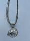 Navajo Liquid Silver Necklace With Bear Pendant Vintage Native American Sterling