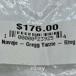 Navajo Natural Turquoise Ring Size 9 Sterling Silver by Greg Yazzie 11.3g