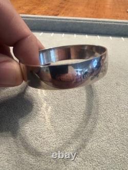 Navajo Old Pawn 925 Sterling Vintage STERLING SILVER BANGLE 48.4 GRAMS JB1