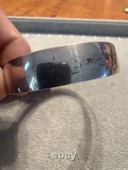 Navajo Old Pawn 925 Sterling Vintage STERLING SILVER BANGLE 48.4 GRAMS JB1