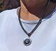 Navajo Pearls Necklace Native American Jewelry NA Zuni Pendant Sunface
