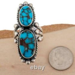 Navajo Ring EGYPTIAN Turquoise Native American Student Kirk Smith Old Style 8