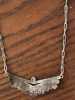 Navajo SIGNED Zuni Vintage Native America Indian Necklace