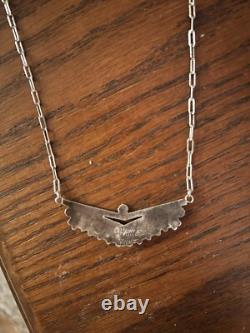 Navajo SIGNED Zuni Vintage Native America Indian Necklace