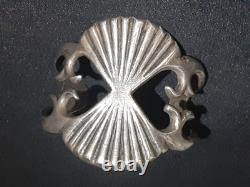 Navajo Silver Sand Cast Bracelet Native American 6.5 Inches Vintage Jewelry