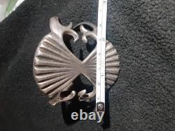 Navajo Silver Sand Cast Bracelet Native American 6.5 Inches Vintage Jewelry