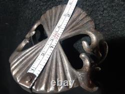 Navajo Silver Sand Cast Bracelet Native American 6.5 Inches Vintage Jewelry
