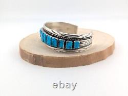 Navajo Turquoise Cuff Bracelet Vtg Native NA Jewelry Signed Tommy Tso Sr 6.75