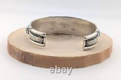 Navajo Turquoise Cuff Bracelet Vtg Native NA Jewelry Signed Tommy Tso Sr 6.75