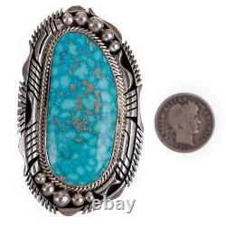Navajo Turquoise Ring Sterling Silver Natural GEM KINGMAN WEB ELOUISE KEE 9 3/4