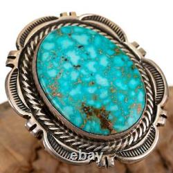 Navajo Turquoise Ring Sterling Silver Natural Indian Mt. CECIL ATENCIO 9.75
