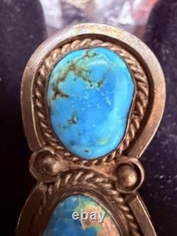 Navajo VTG Ring Size 6 Split Shank Turquoise Native American Handmade 68 Oz. 925