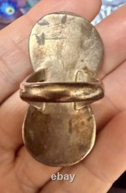 Navajo VTG Ring Size 6 Split Shank Turquoise Native American Handmade 68 Oz. 925
