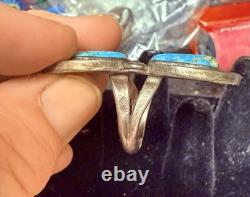 Navajo VTG Ring Size 6 Split Shank Turquoise Native American Handmade 68 Oz. 925