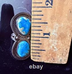 Navajo VTG Ring Size 6 Split Shank Turquoise Native American Handmade 68 Oz. 925