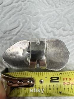 Navajo Vintage Native American Sterling Silver 2 Gorgeous Blue Turquoise Ring 9