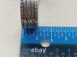 Navajo WT Mark Silver Native American Style Cuff Bracelet 6.25 Interior Size