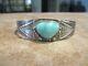 OLDER Vintage 1960's Navajo Sterling Silver Turquoise APPLIQUE Bracelet