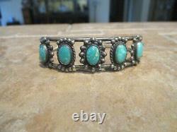 OLDER Vintage Navajo Sterling Silver ROYSTON Turquoise Bracelet