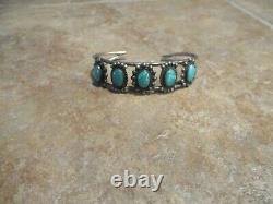 OLDER Vintage Navajo Sterling Silver ROYSTON Turquoise Bracelet