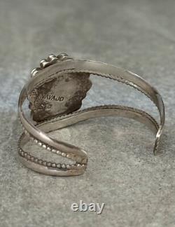 OLD Vintage Native American NAVAJO LONE MOUNTAIN Turquoise Sterling Bracelet