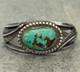 OLD Vintage Native American Navajo CARICO LAKE Turquoise Sterling Bracelet 6.75