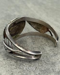 OLD Vintage Native American Navajo CARICO LAKE Turquoise Sterling Bracelet 6.75