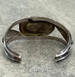 OLD Vintage Native American Navajo CARICO LAKE Turquoise Sterling Bracelet 6.75
