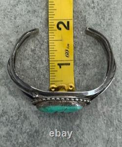 OLD Vintage Native American Navajo CARICO LAKE Turquoise Sterling Bracelet 6.75