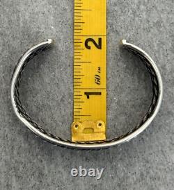 OLD Vintage Native American Navajo DOUBLE Rope Sterling silver Bracelet 50+g
