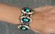 OLD Vintage Native American Navajo Shadowbox Turquoise Sterling silver Bracelet