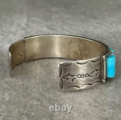 OLD Vintage Native American Navajo Turquoise, Coral, MOP Sterling Silver Bracelet