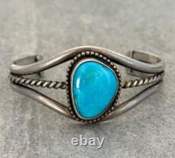 OLD Vintage Native American Navajo Turquoise GEM Sterling silver Bracelet 33g
