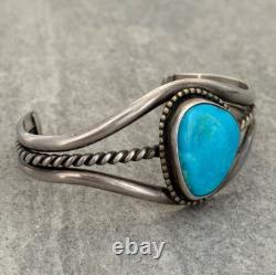 OLD Vintage Native American Navajo Turquoise GEM Sterling silver Bracelet 33g