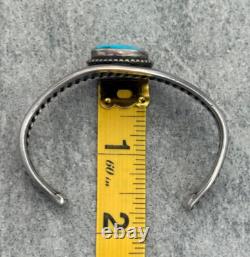 OLD Vintage Native American Navajo Turquoise GEM Sterling silver Bracelet 33g