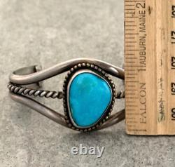 OLD Vintage Native American Navajo Turquoise GEM Sterling silver Bracelet 33g