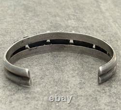 OLD Vintage Native American Navajo Turquoise Sterling Bracelet 40.7g 6.9 in