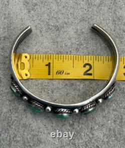OLD Vintage Native American Navajo Turquoise Sterling Bracelet 40.7g 6.9 in