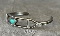 OLD Vintage Native American Navajo Turquoise Sterling silver Bracelet