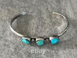 OLD Vintage Native American Navajo Turquoise Sterling silver Bracelet