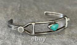 OLD Vintage Native American Navajo Turquoise Sterling silver Bracelet