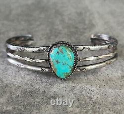 OLD Vintage Native American Navajo Turquoise Sterling silver Bracelet 19.6g