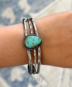 OLD Vintage Native American Navajo Turquoise Sterling silver Bracelet 19.6g