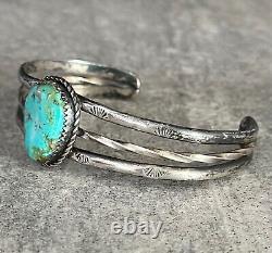 OLD Vintage Native American Navajo Turquoise Sterling silver Bracelet 19.6g