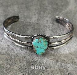 OLD Vintage Native American Navajo Turquoise Sterling silver Bracelet 19.6g