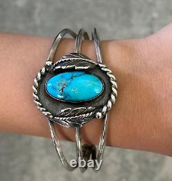 OLD Vintage Native American Navajo Turquoise Sterling silver Bracelet 31g
