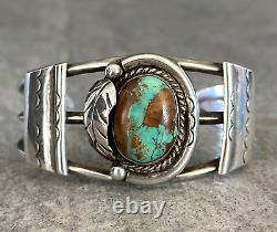 OLD Vintage Native American Navajo Turquoise Sterling silver Bracelet 39+g