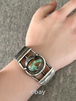 OLD Vintage Native American Navajo Turquoise Sterling silver Bracelet 39+g
