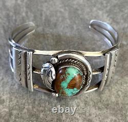 OLD Vintage Native American Navajo Turquoise Sterling silver Bracelet 39+g