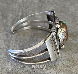OLD Vintage Native American Navajo Turquoise Sterling silver Bracelet 39+g